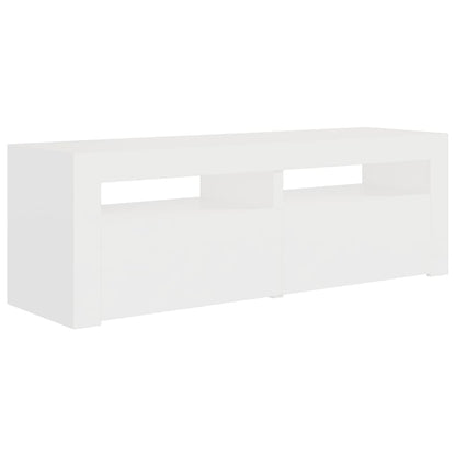TV Cabinet with White LED Lights 120x35x40 cm