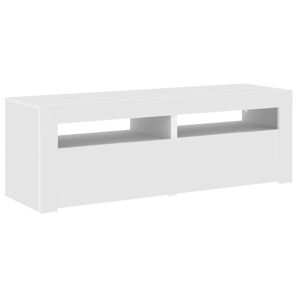 Mobile Porta TV con Luci LED Bianco 120x35x40 cm