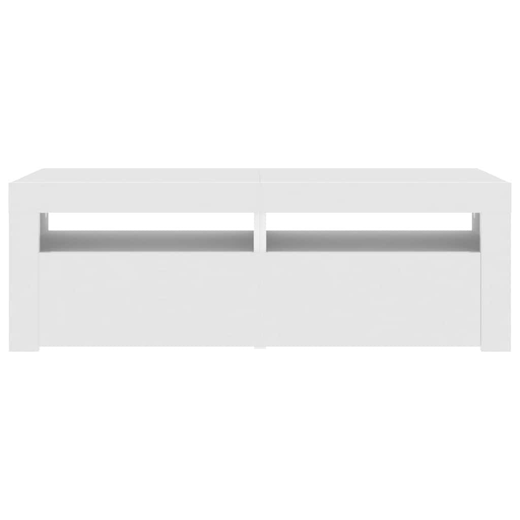 Mobile Porta TV con Luci LED Bianco 120x35x40 cm