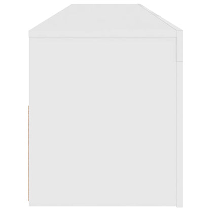 Mobile Porta TV con Luci LED Bianco 120x35x40 cm