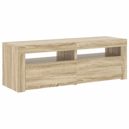 Mobile Porta TV con Luci LED Rovere Sonoma 120x35x40 cm