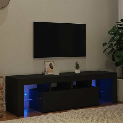 Mobile Porta TV con Luci LED Nero 140x36,5x40 cm - homemem39