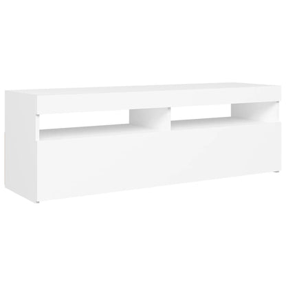 TV Cabinet with White LED Lights 120x35x40 cm