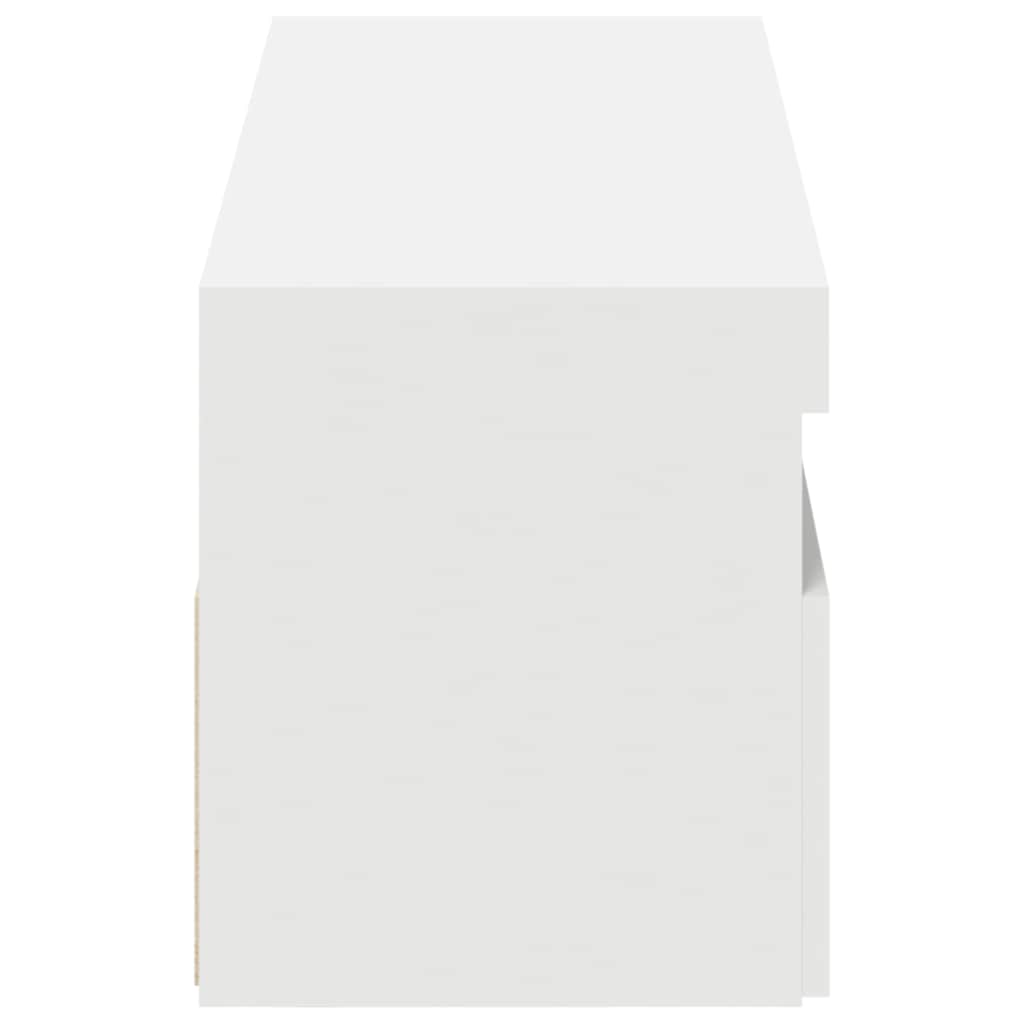 Mobili Porta TV con Luci LED 2 pz Bianchi 60x35x40 cm - homemem39