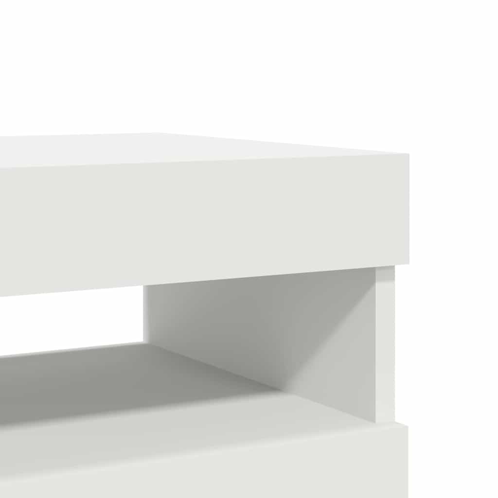 Mobili Porta TV con Luci LED 2 pz Bianchi 60x35x40 cm - homemem39