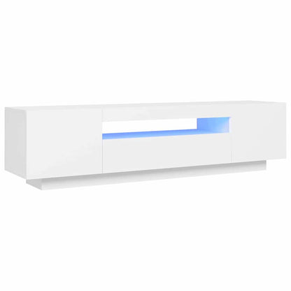 Mobile Porta TV con Luci LED Bianco 160x35x40 cm