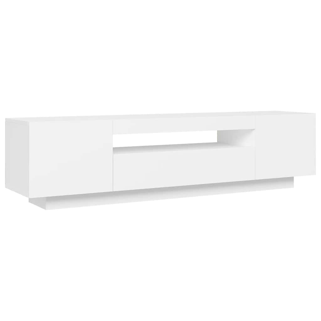 Mobile Porta TV con Luci LED Bianco 160x35x40 cm
