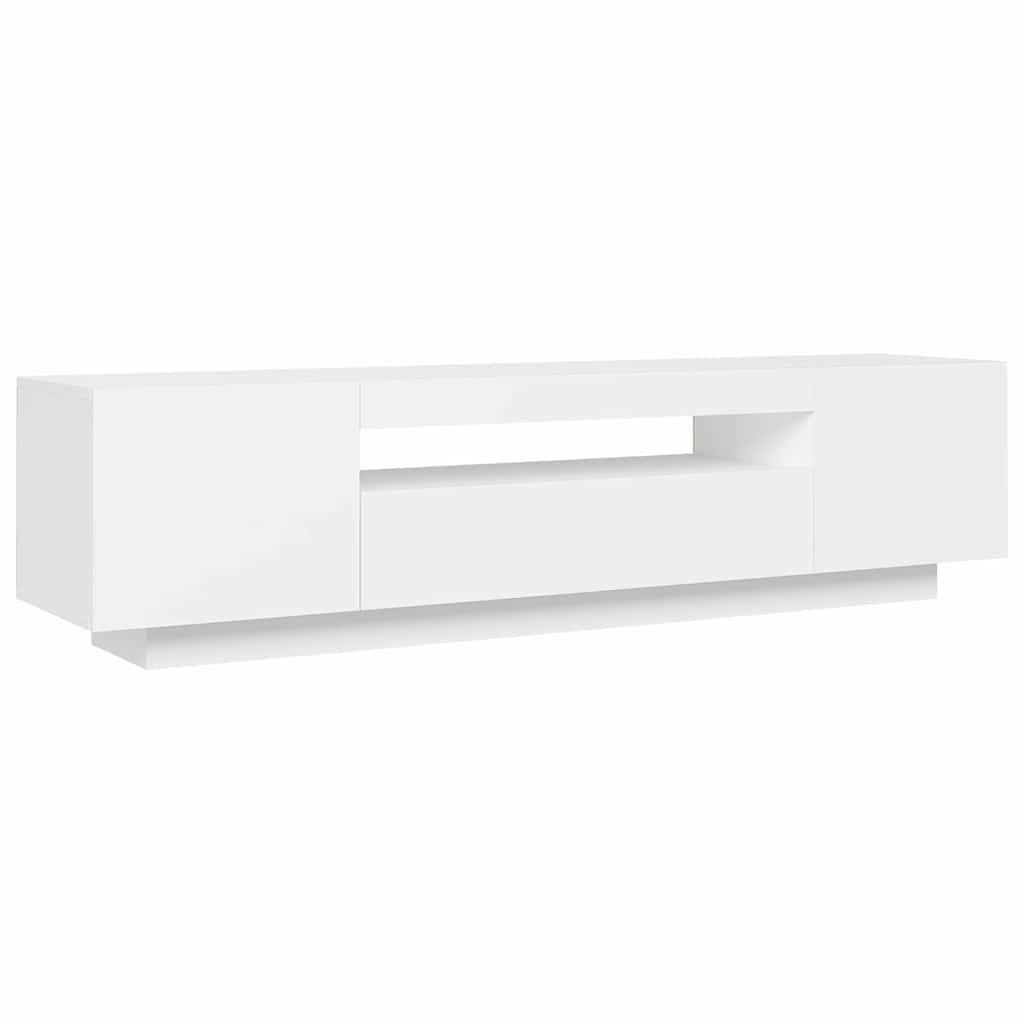 Mobile Porta TV con Luci LED Bianco 160x35x40 cm