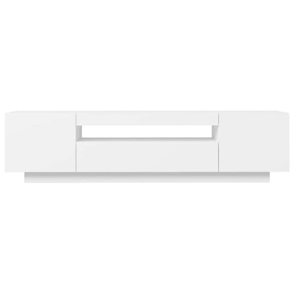 Mobile Porta TV con Luci LED Bianco 160x35x40 cm