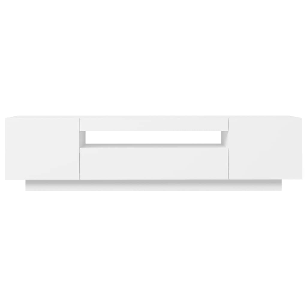 Mobile Porta TV con Luci LED Bianco 160x35x40 cm
