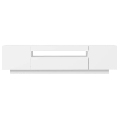 Mobile Porta TV con Luci LED Bianco 160x35x40 cm