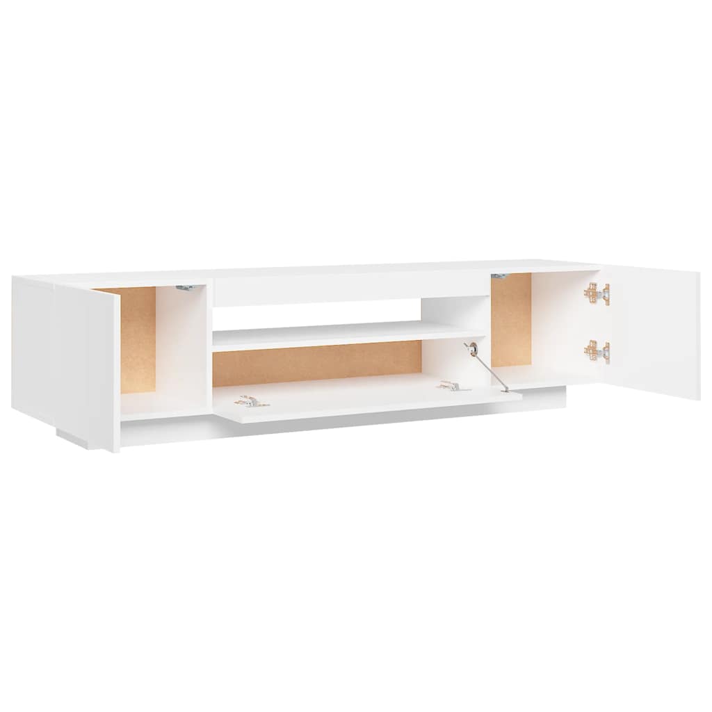 Mobile Porta TV con Luci LED Bianco 160x35x40 cm