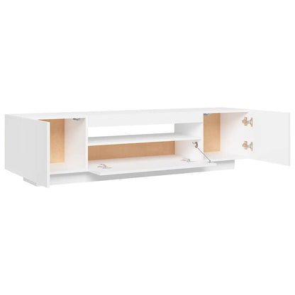 Mobile Porta TV con Luci LED Bianco 160x35x40 cm