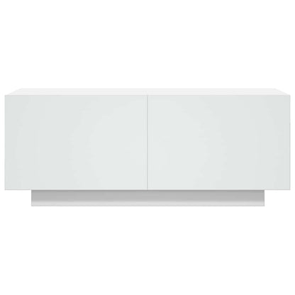 Weißer TV-Schrank 100x35x40 cm aus Mehrschichtholz