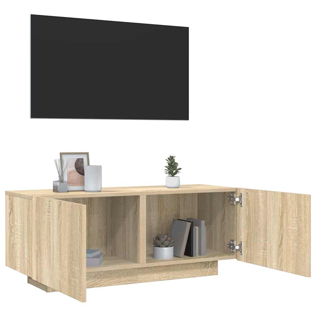 TV-Schrank aus Sonoma-Eiche, 100 x 35 x 40 cm, aus Mehrschichtholz