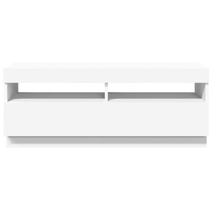 Mobile Porta TV con Luci LED Bianco 100x35x40 cm - homemem39