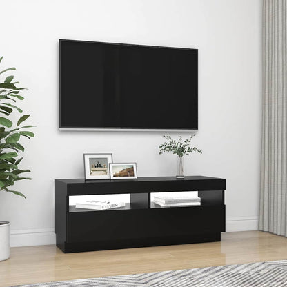 Mobile Porta TV con Luci LED Nero 100x35x40 cm - homemem39
