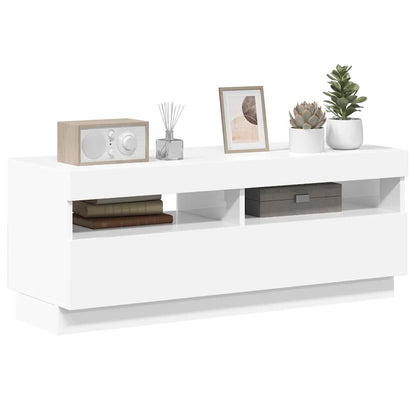 Mobile Porta TV con Luci LED Bianco Lucido 100x35x40 cm - homemem39