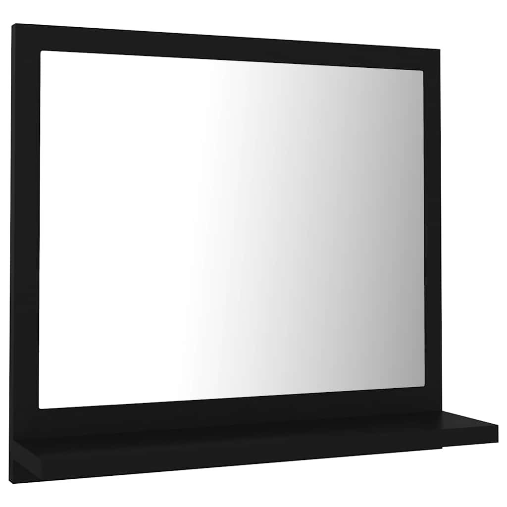 Specchio da Bagno Nero 40x10,5x37 cm in Legno Multistrato | homemem39