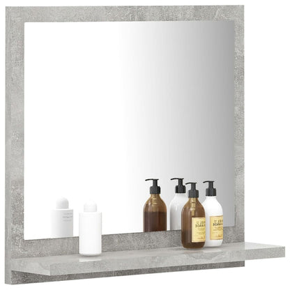 Specchio da Bagno Grigio Cemento 40x10,5x37cm Legno Multistrato | homemem39