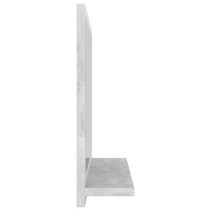 Specchio da Bagno Grigio Cemento 40x10,5x37cm Legno Multistrato