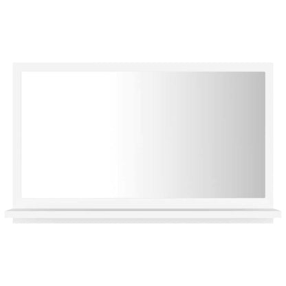 Specchio da Bagno Bianco 60x10,5x37 cm in Legno Multistrato