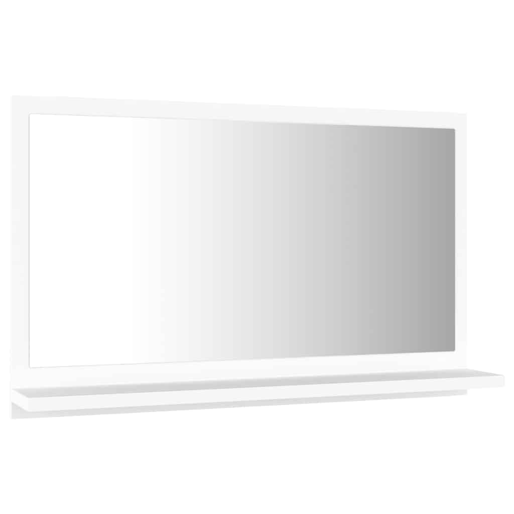 Specchio da Bagno Bianco 60x10,5x37 cm in Legno Multistrato | homemem39