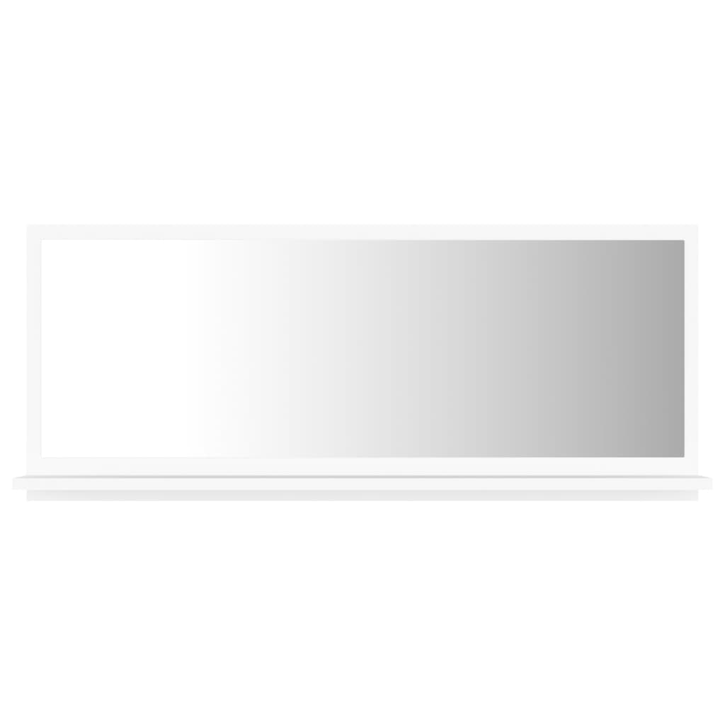 Specchio da Bagno Bianco 90x10,5x37 cm in Legno Multistrato | homemem39