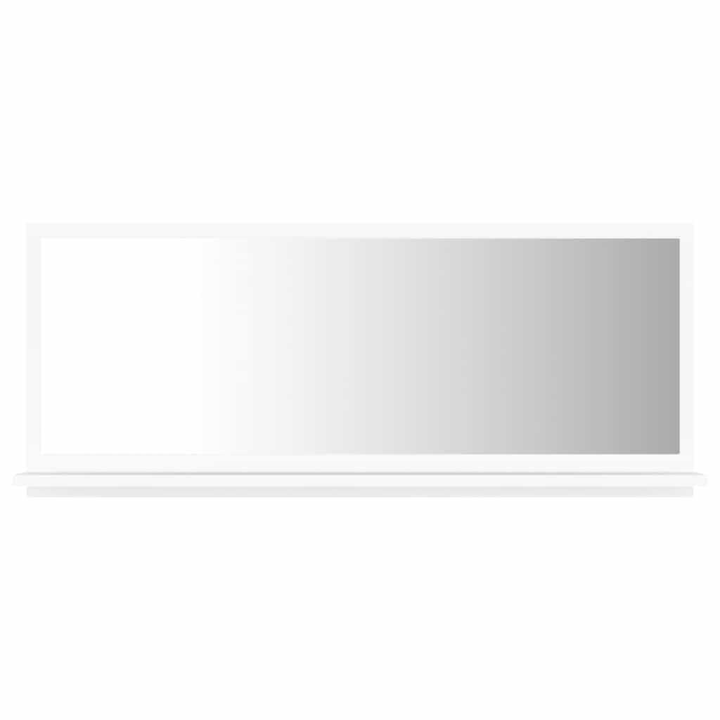 Specchio da Bagno Bianco 90x10,5x37 cm in Legno Multistrato