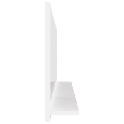 Specchio da Bagno Bianco 90x10,5x37 cm in Legno Multistrato | homemem39
