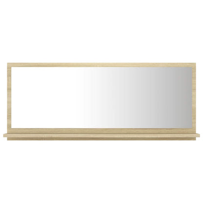 Specchio da Bagno Rovere Sonoma 90x10,5x37 cm Legno Multistrato | homemem39