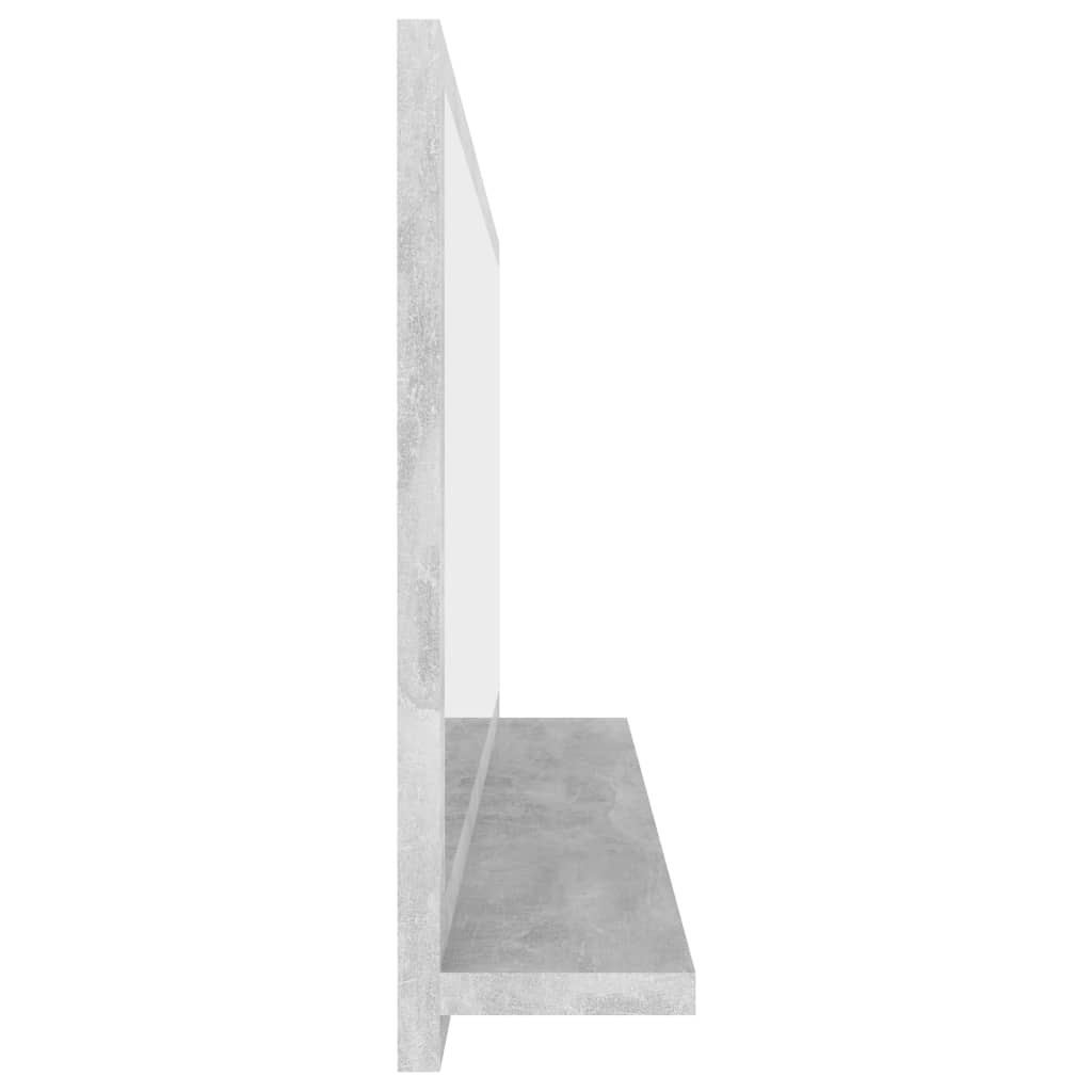 Specchio da Bagno Grigio Cemento 90x10,5x37cm Legno Multistrato | homemem39