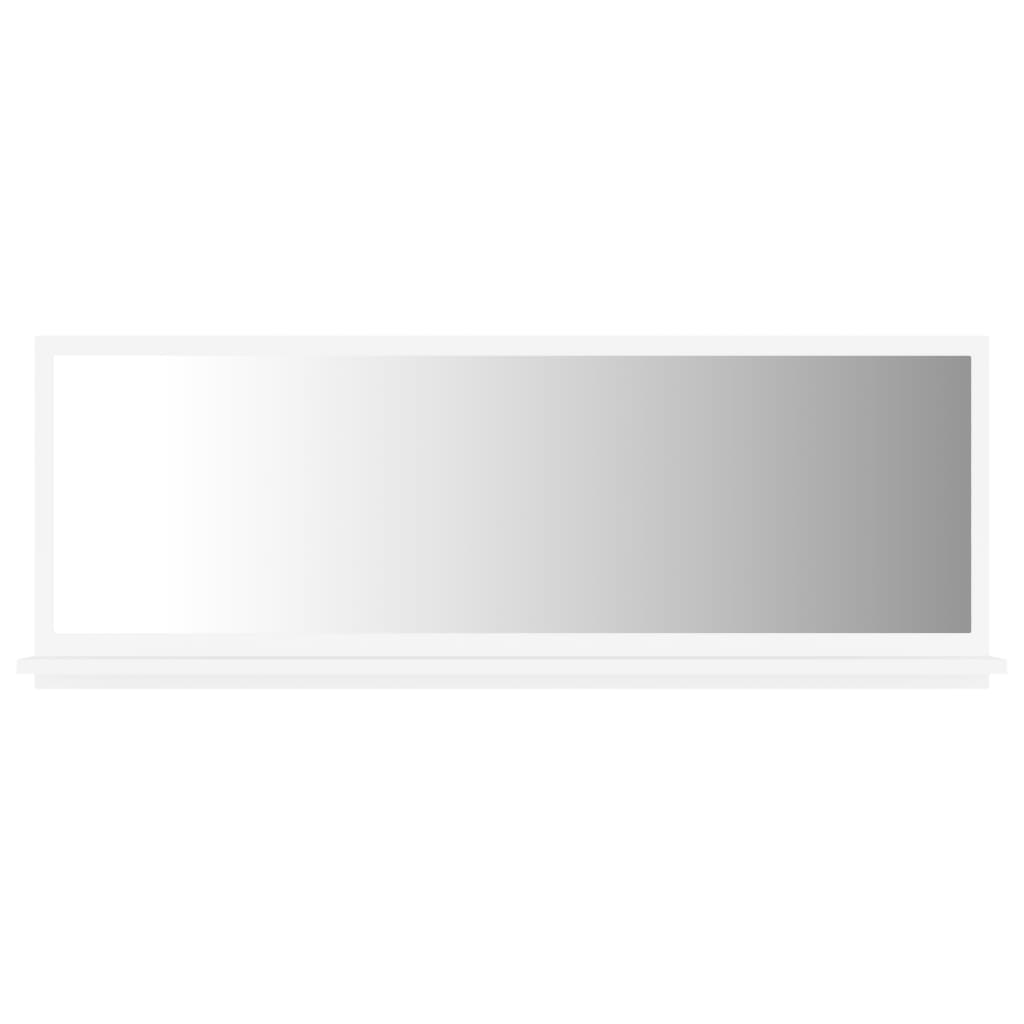 Specchio da Bagno Bianco 100x10,5x37 cm in Legno Multistrato | homemem39