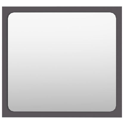 Specchio da Bagno Grigio 40x1,5x37 cm in Legno Multistrato | homemem39