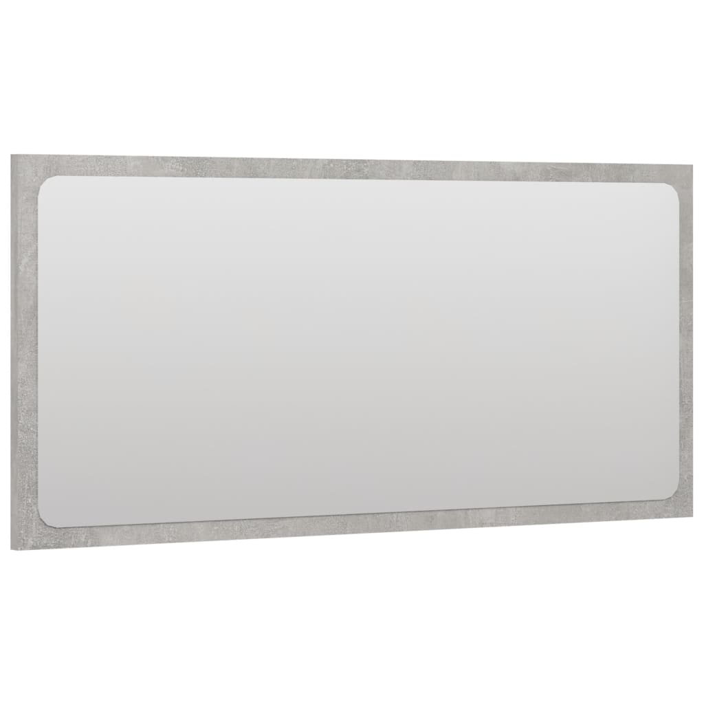 Specchio da Bagno Grigio Cemento 80x1,5x37 cm Legno Multistrato | homemem39