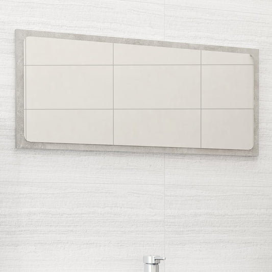 Specchio da Bagno Grigio Cemento 80x1,5x37 cm Legno Multistrato | homemem39