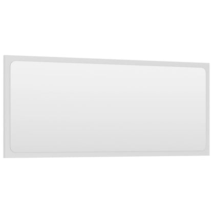 Specchio da Bagno Bianco 90x1,5x37 cm in Legno Multistrato | homemem39