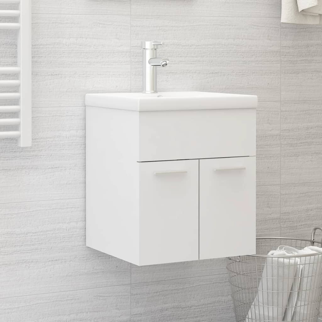 Mobile Sottolavabo Bianco 41x38,5x46 cm in Multistrato | homemem39