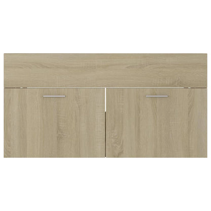 Mobile Sottolavabo Rovere Sonoma 90x38,5x46cm Legno Multistrato | homemem39
