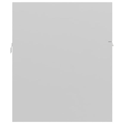 Mobile Lavabo Bianco Lucido 90x38,5x46 cm in Legno Multistrato | homemem39