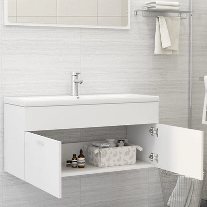 Mobile Lavabo Bianco 100x38,5x46 cm in Legno Multistrato