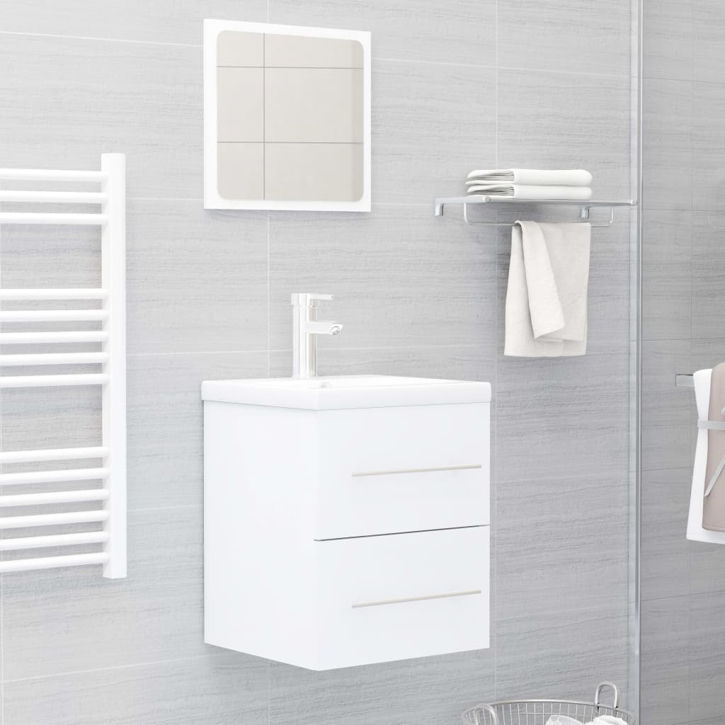 Mobile Lavabo Bianco 41x38,5x48 cm in Legno Multistrato | homemem39