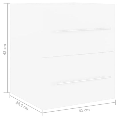 Mobile Lavabo Bianco 41x38,5x48 cm in Legno Multistrato | homemem39
