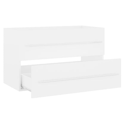 Mobile Lavabo Bianco 80x38,5x48 cm in Legno Multistrato | homemem39