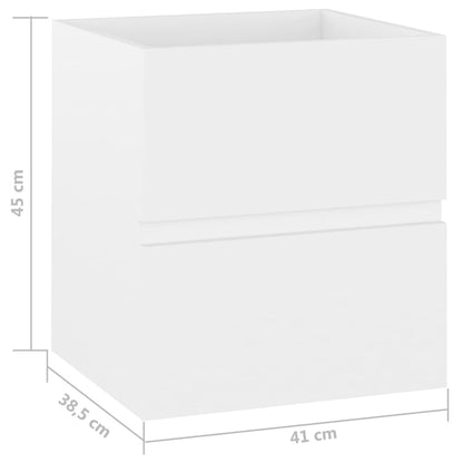 Mobile Lavabo Bianco 41x38,5x45 cm in Legno Multistrato | homemem39