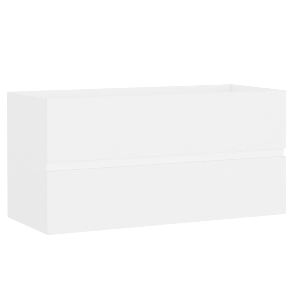 Mobile Lavabo Bianco 90x38,5x45 cm in Legno Multistrato | homemem39