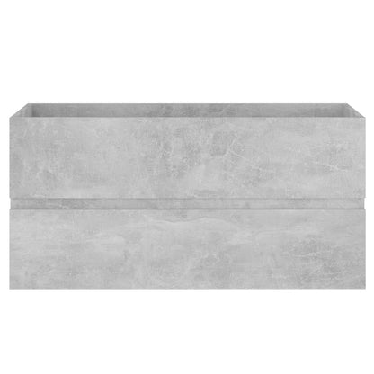 Mobile Lavabo Grigio Cemento 90x38,5x45 cm in Legno Multistrato | homemem39