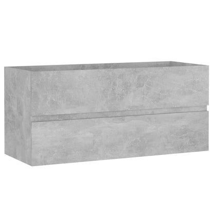 Mobile Lavabo Grigio Cemento 100x38,5x45cm in Legno Multistrato | homemem39
