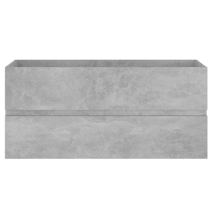 Mobile Lavabo Grigio Cemento 100x38,5x45cm in Legno Multistrato | homemem39