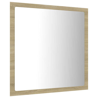 Specchio da Bagno LED Rovere Sonoma 40x8,5x37 cm in Acrilico